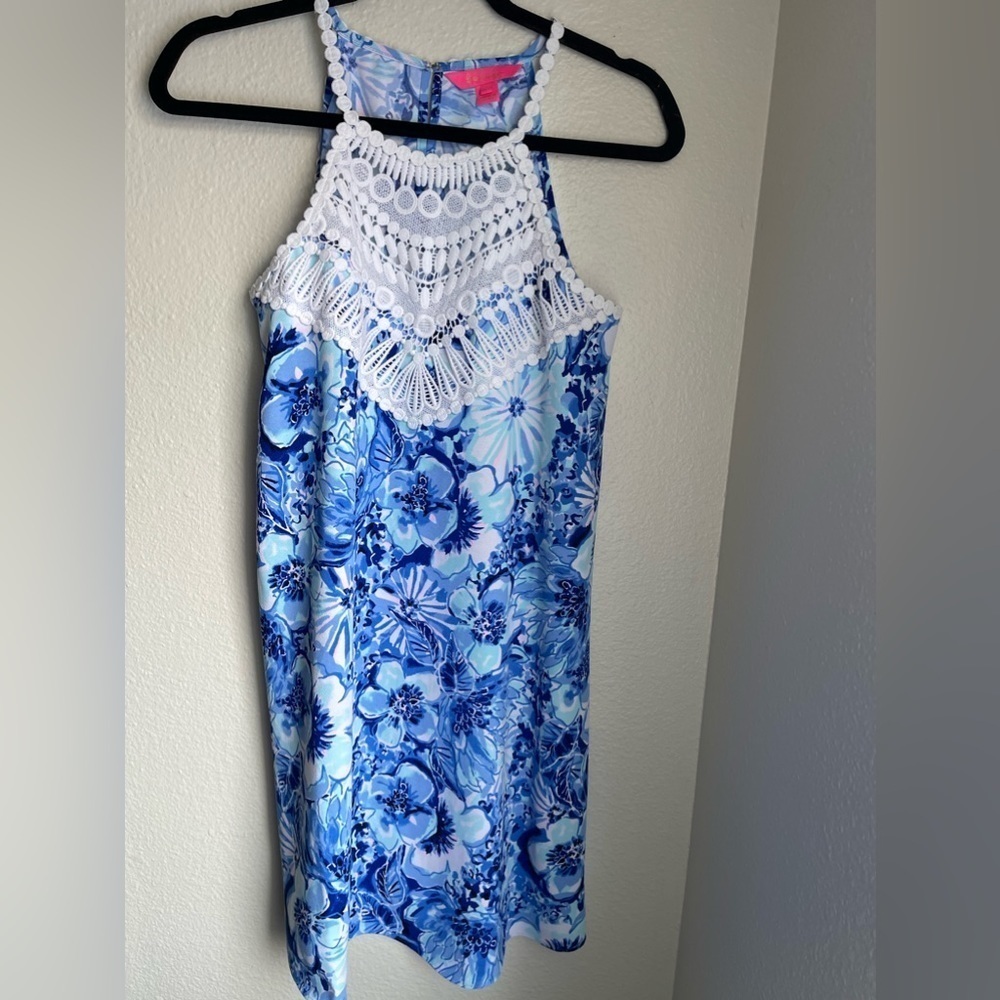 Lilly Pulitzer Pearl Soft Soft Shift Coastal Blue Catch N Keep dress - Picture 5 of 11